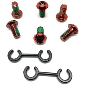 Ti Alloy Bolts Red M5 x  10mm pack of 6pcs
