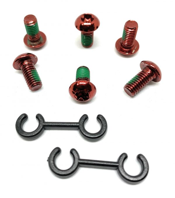 Ti Alloy Bolts Red M5 x  10mm pack of 6pcs