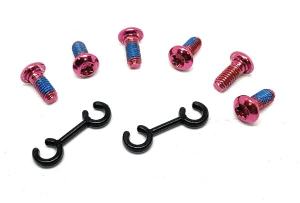 Ti Alloy Bolts Pink M5 x 10mm pack of 6pcs