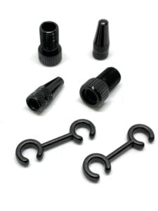 Hardheaded Ram Black Adapter Presta to Schrader 2 pcs. + 2 Presta Valve Caps.